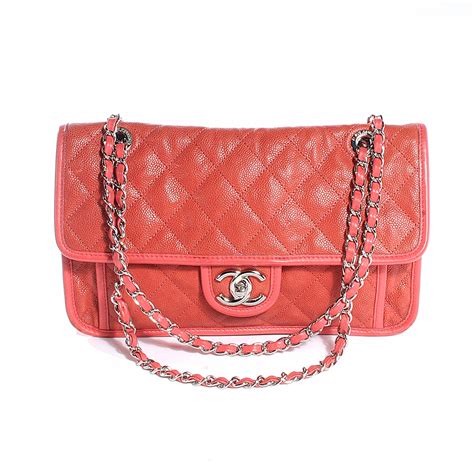 chanel french riviera flap|CHANEL Caviar Quilted Medium French Riviera Flap Red.